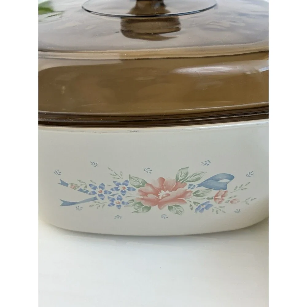 Vtg Dutch Oven Corning Ware Symphony 5L 1L Casseroles A-5-B Country Kitchen